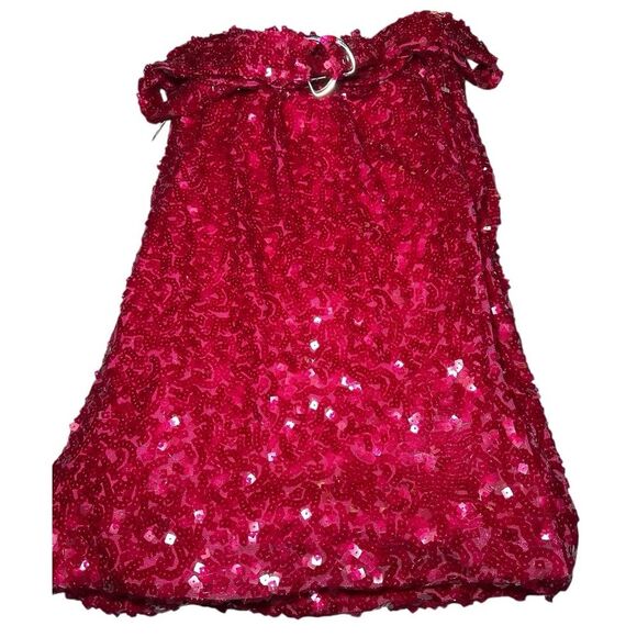 Eloquii size 24 plus size shorts belted vibrant red sequins. - Picture 3 of 10